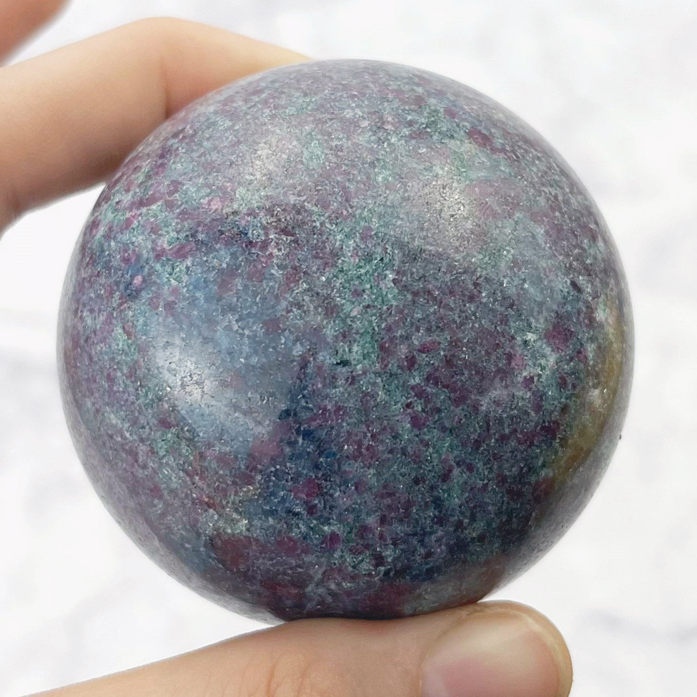 2 Inch Ruby in Fuchsite Sphere H67