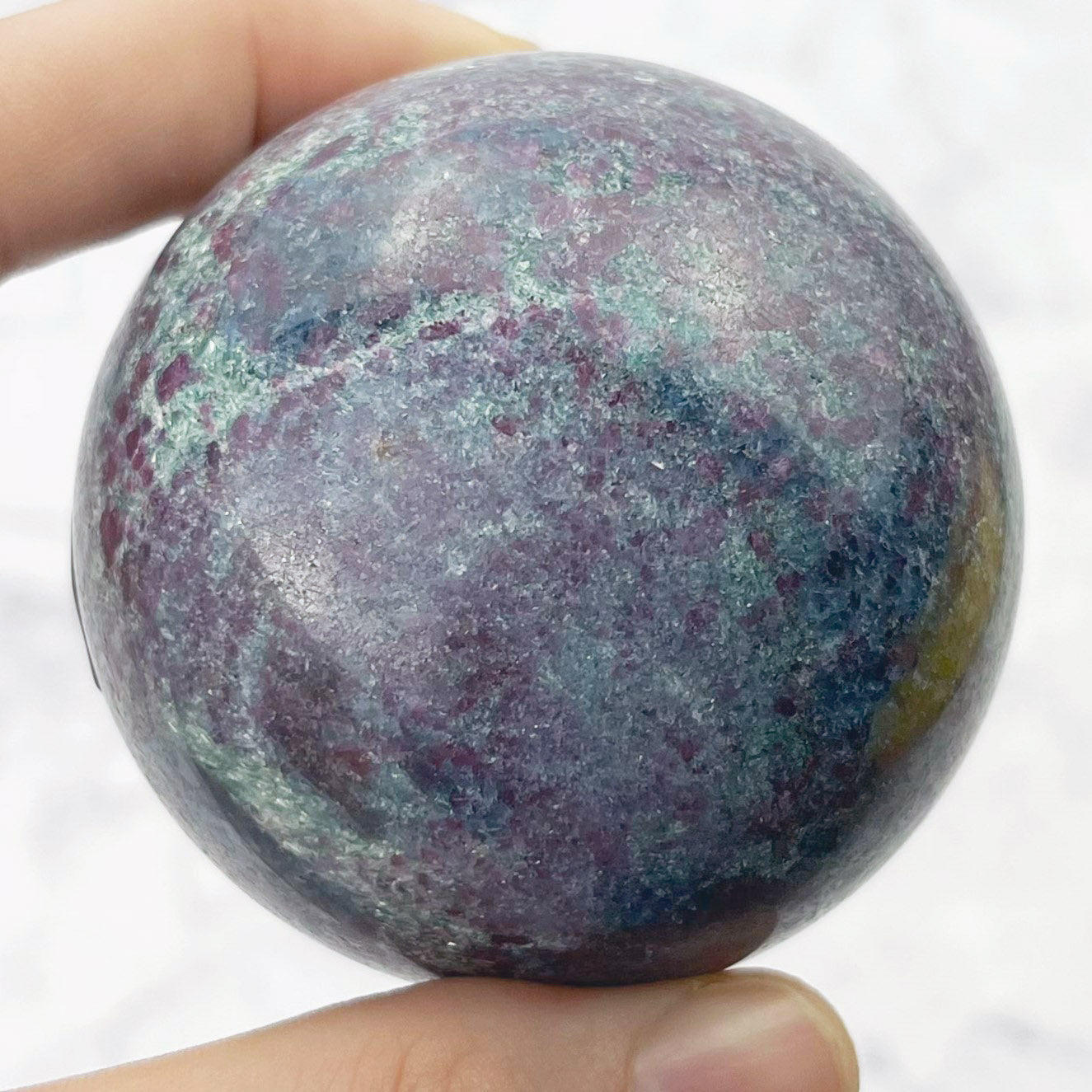 2 Inch Ruby in Fuchsite Sphere H67