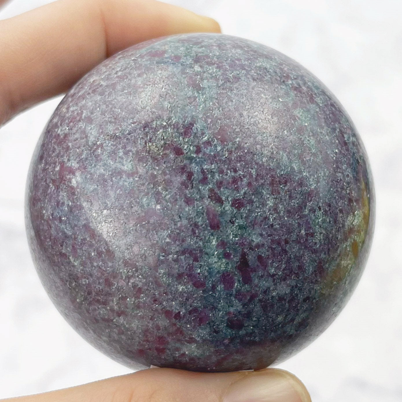 2 Inch Ruby in Fuchsite Sphere H67