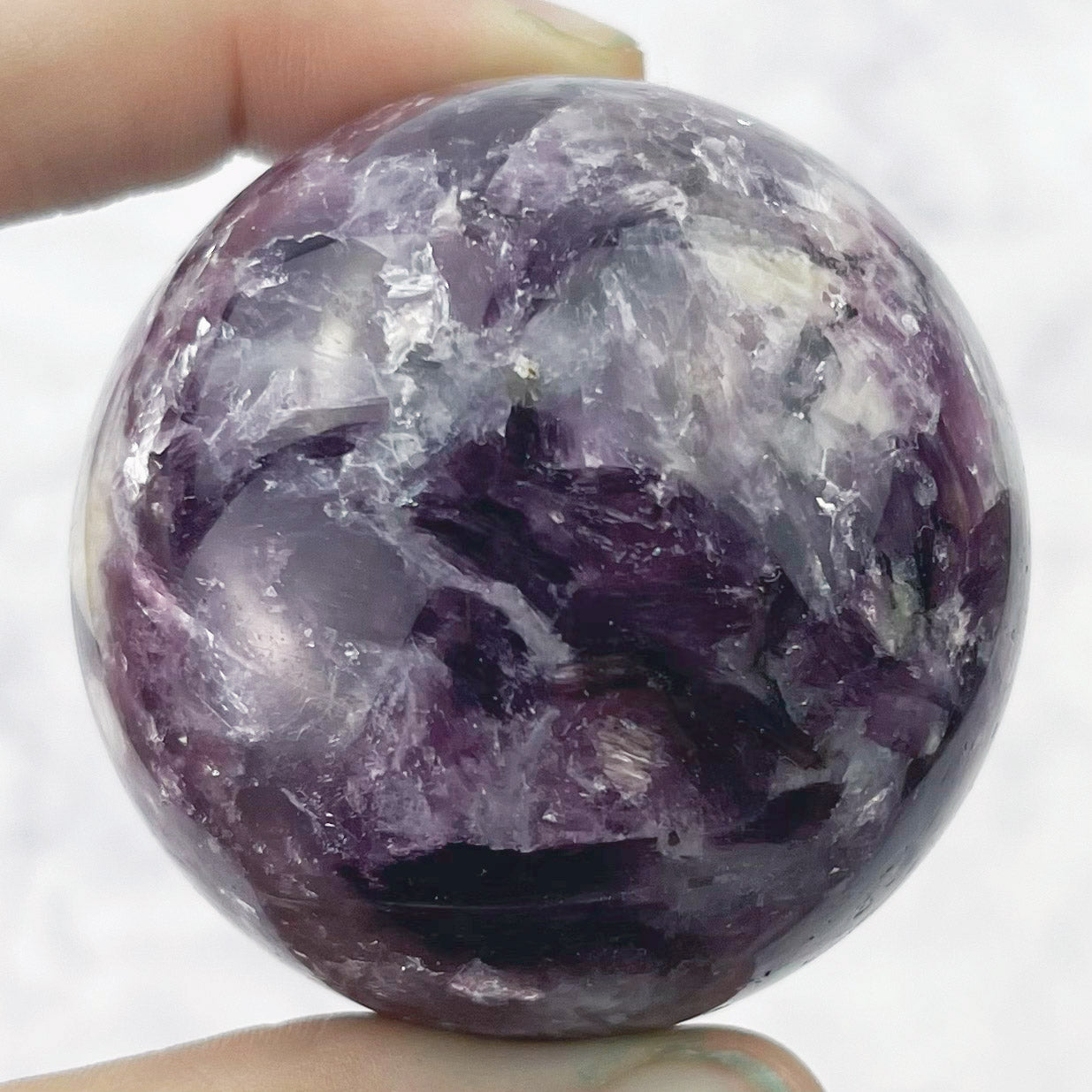 1.75 Inch Purple Mica Sphere Q68