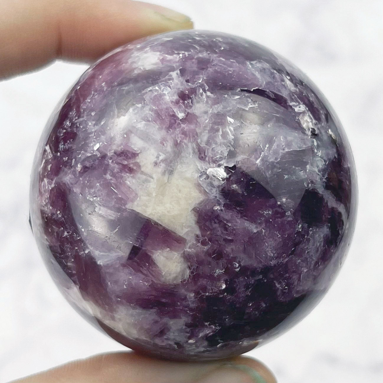 1.75 Inch Purple Mica Sphere Q68