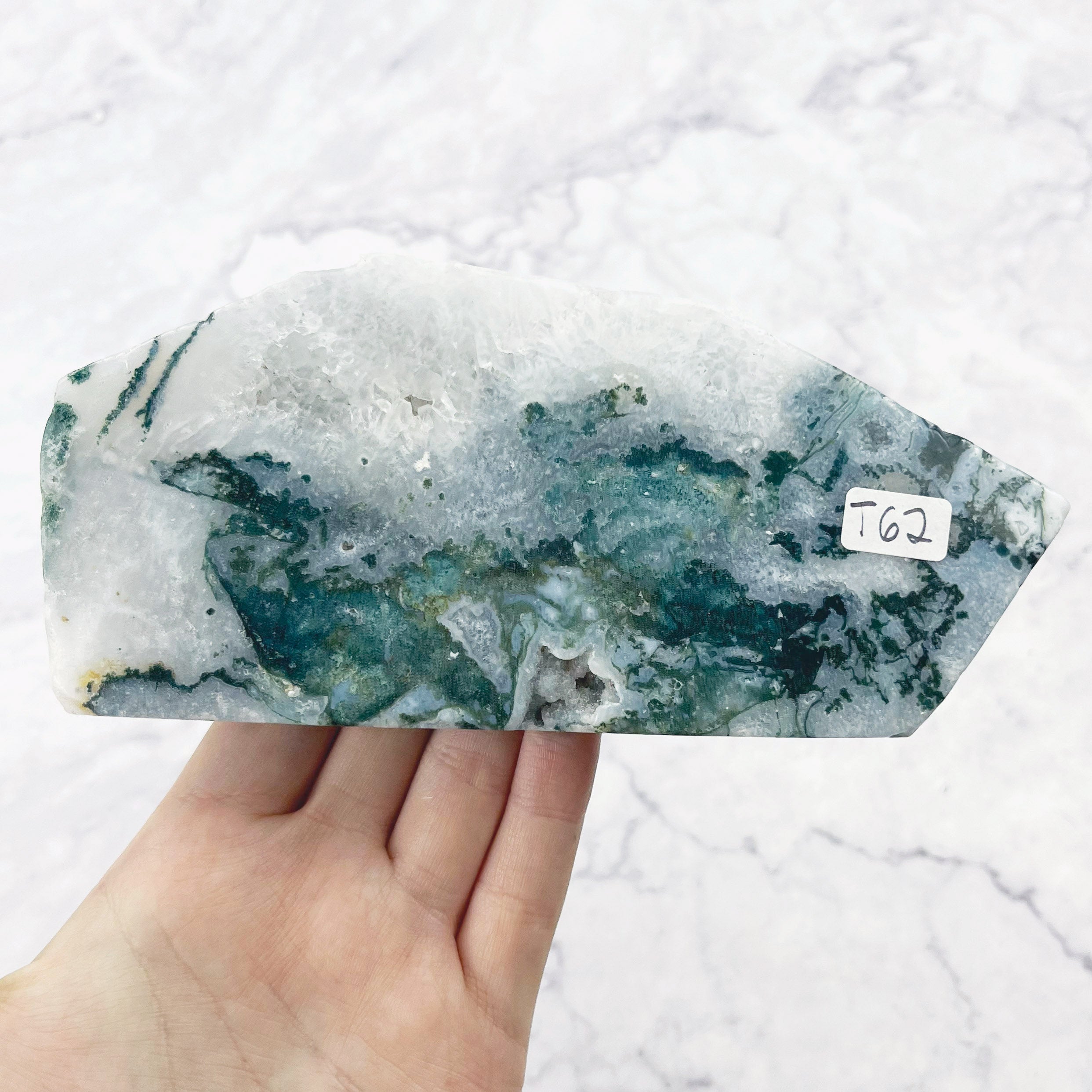 6 Inch Moss Agate Slab T62