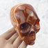 3.5 Inch Carnelian Skull Carving Y115