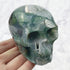 3.25 Inch Moss Agate Skull Carving S90