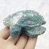 4 Inch Moss Agate Turtle Carving Y120