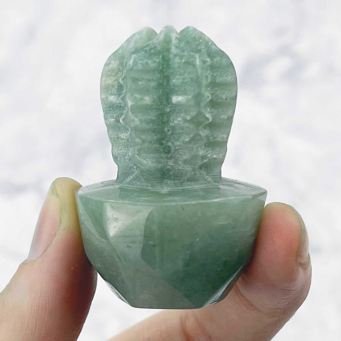 2 Inch Green Aventurine Cactus Carving I36