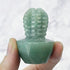 2 Inch Green Aventurine Cactus Carving I36