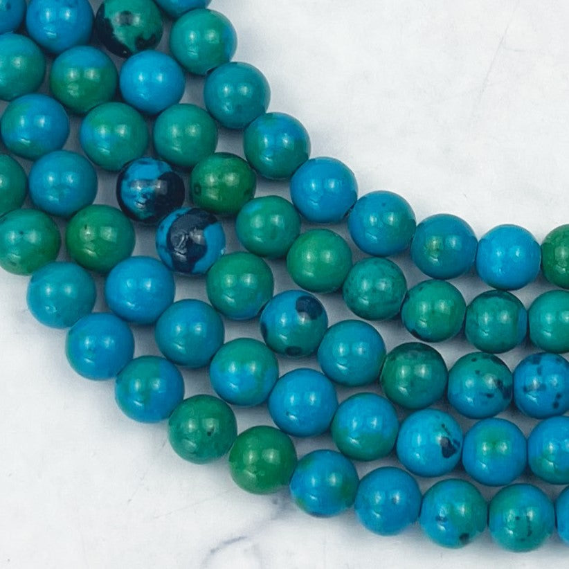 6mm Earth Magnesite Bead Strand W7