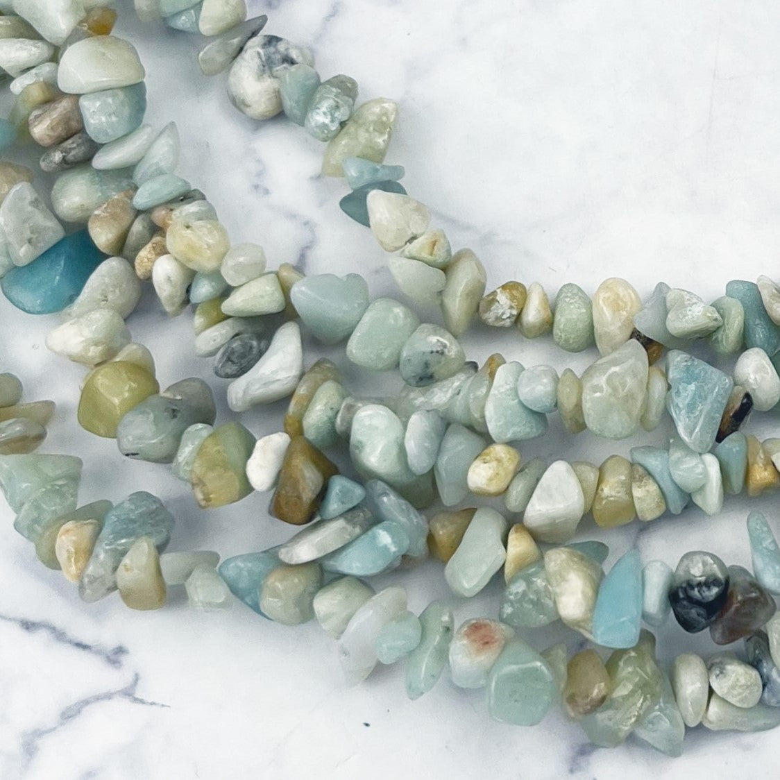 Multi Amazonite Chip Bead Strand