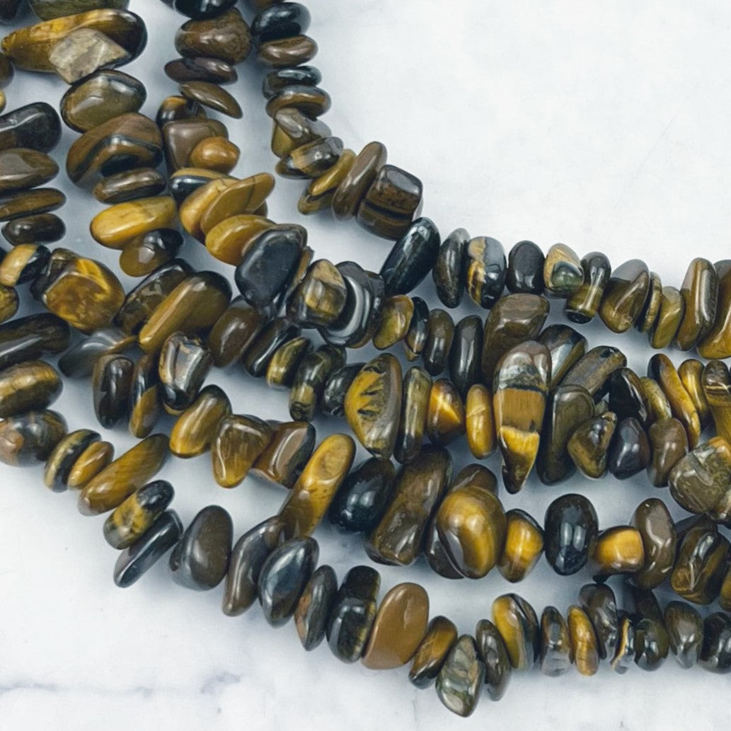 Tiger's Eye Chip Bead Strand