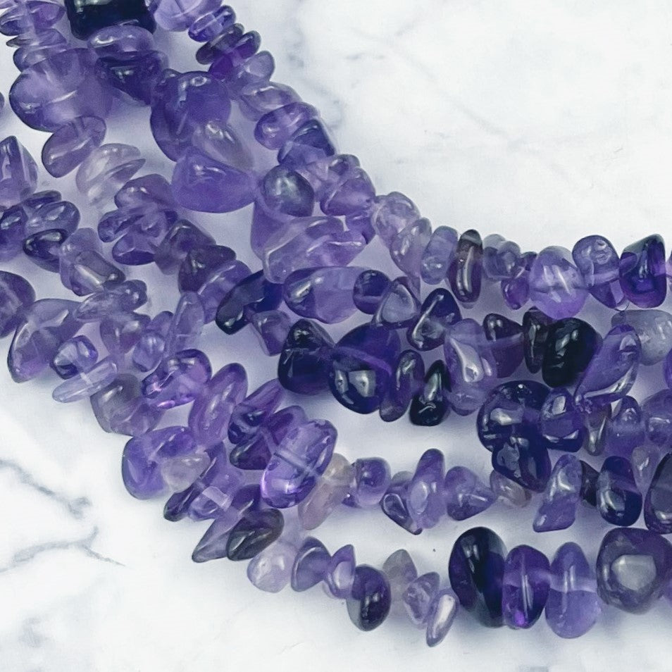 Amethyst Chip Bead Strand