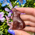 2 Inch Strawberry Quartz Wolf Carving K24