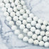 8mm White Magnesite Bead Strand