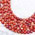 8mm Red Fire Agate Bead Strand B14