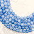 8mm Baby Blue Chalcedony Bead Strand F10