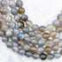 10mm Grey Agate Bead Strand K12