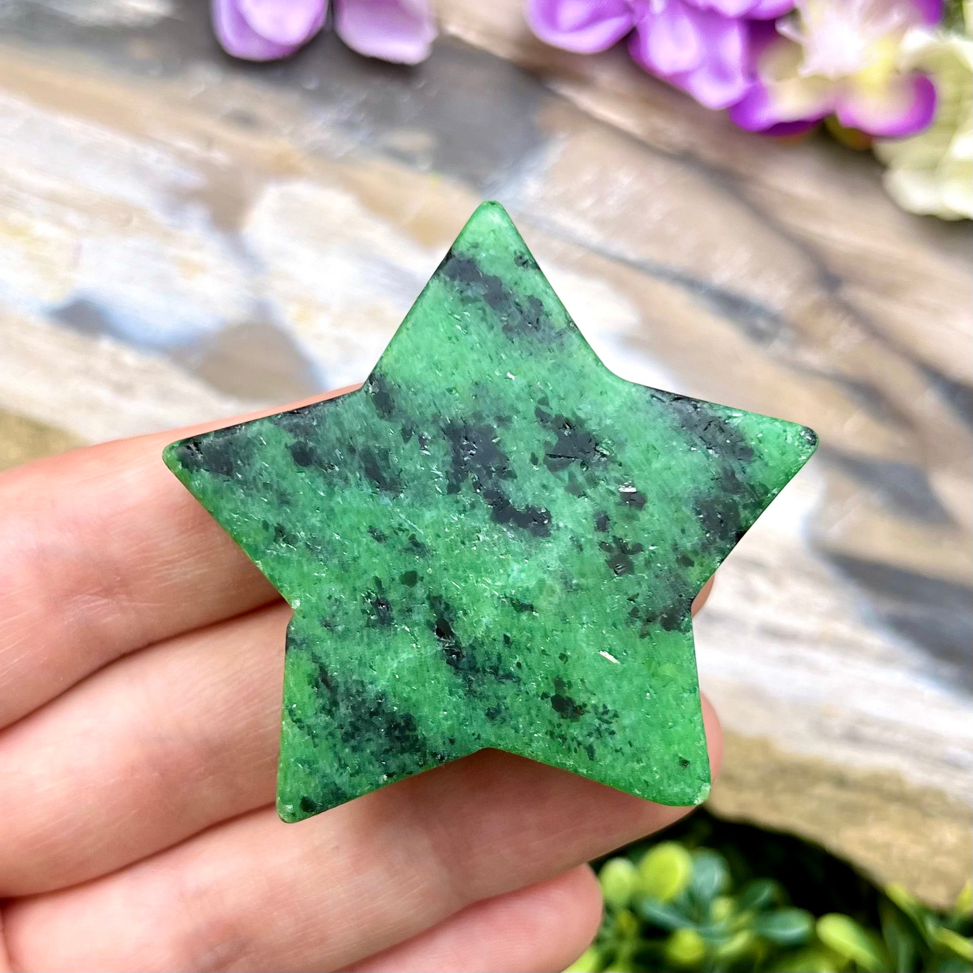 1.75 Inch Ruby in Zoisite Star A22