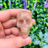 1.75 Inch Strawberry Quartz Skull L28