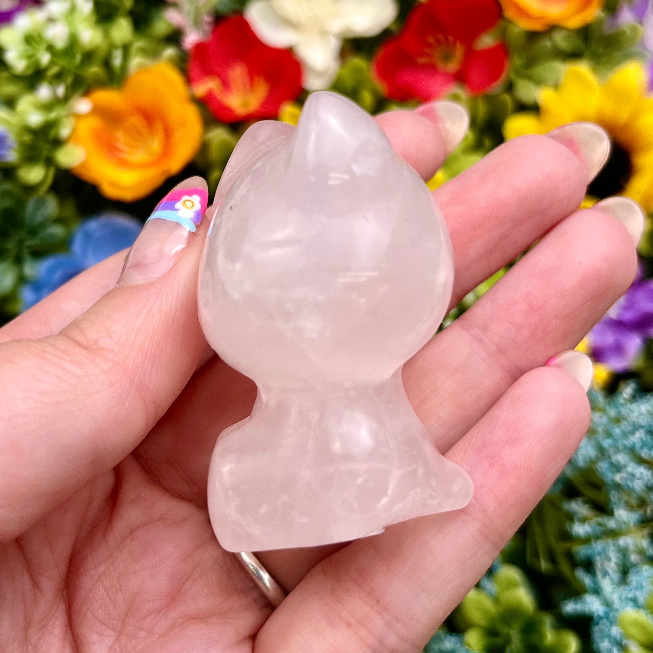 1.75 Inch Rose Quartz Hello Kitty J40