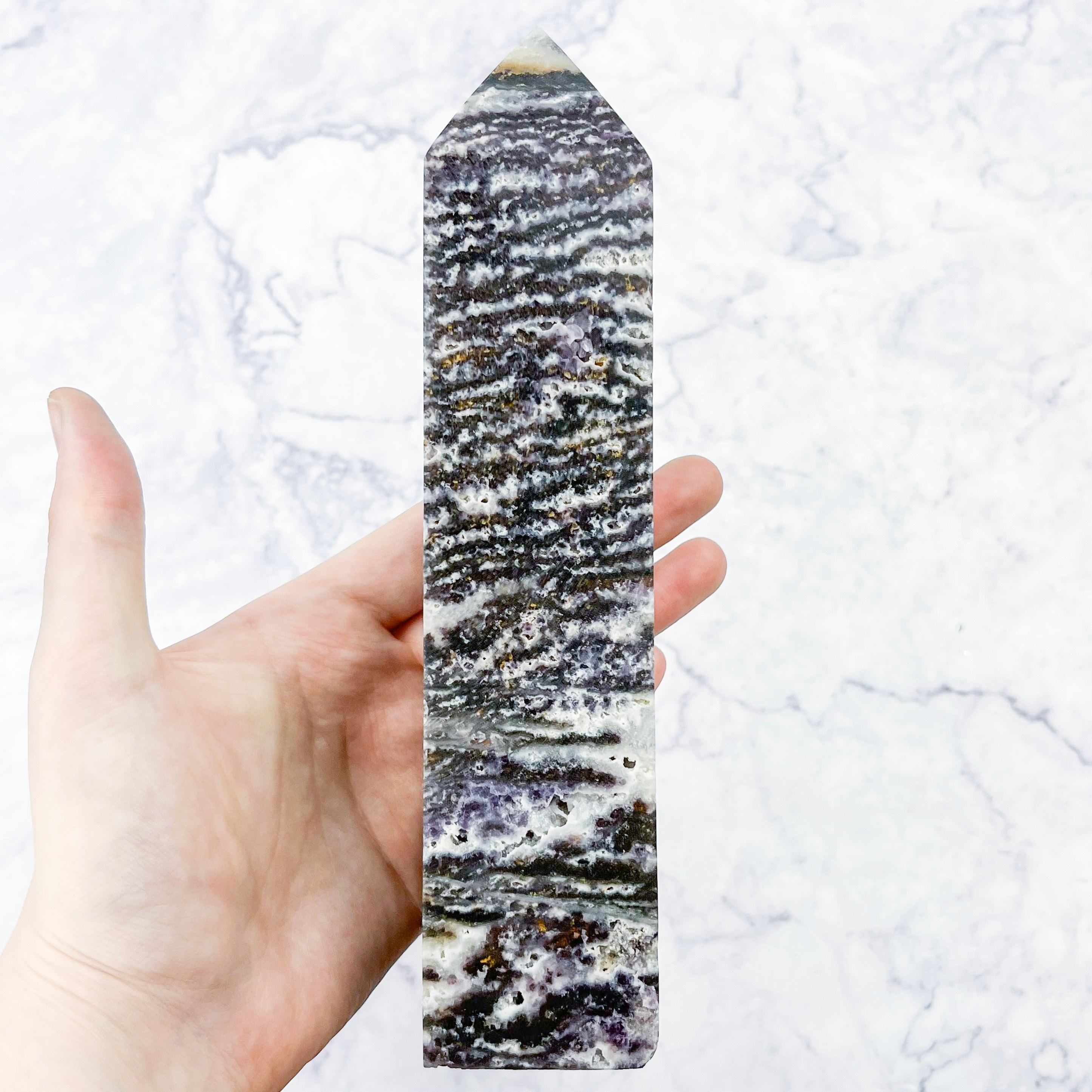 7.5 Inch Purple Sphalerite Tower E110