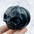 2 Inch Obsidian Pumpkin Skull Carving D26