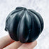 2 Inch Obsidian Pumpkin Skull Carving D26