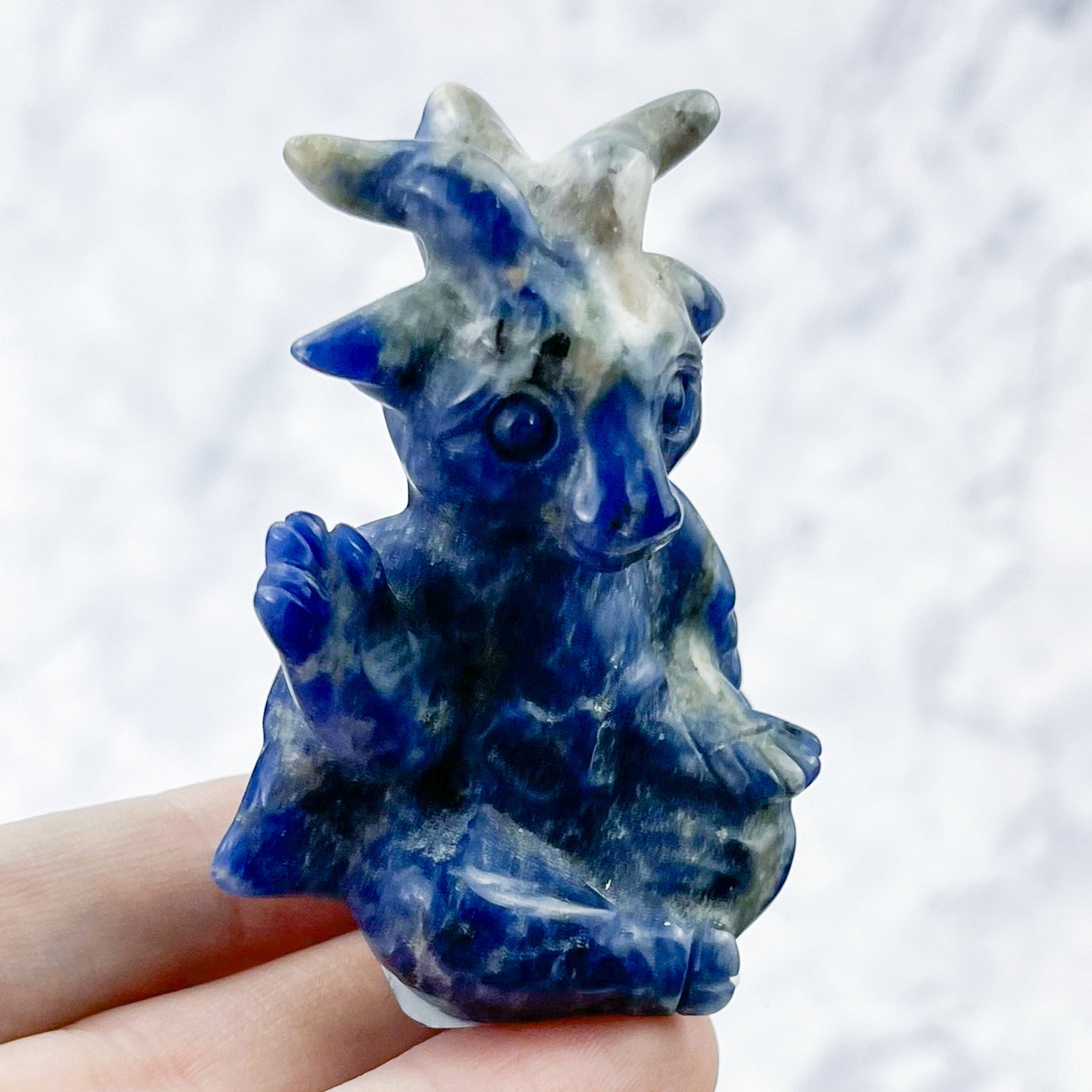 2.25 Inch Sodalite Baphomet Carving