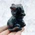 2.5 Inch Garnet in Arfvedsonite Cloaked Cat Carving R42