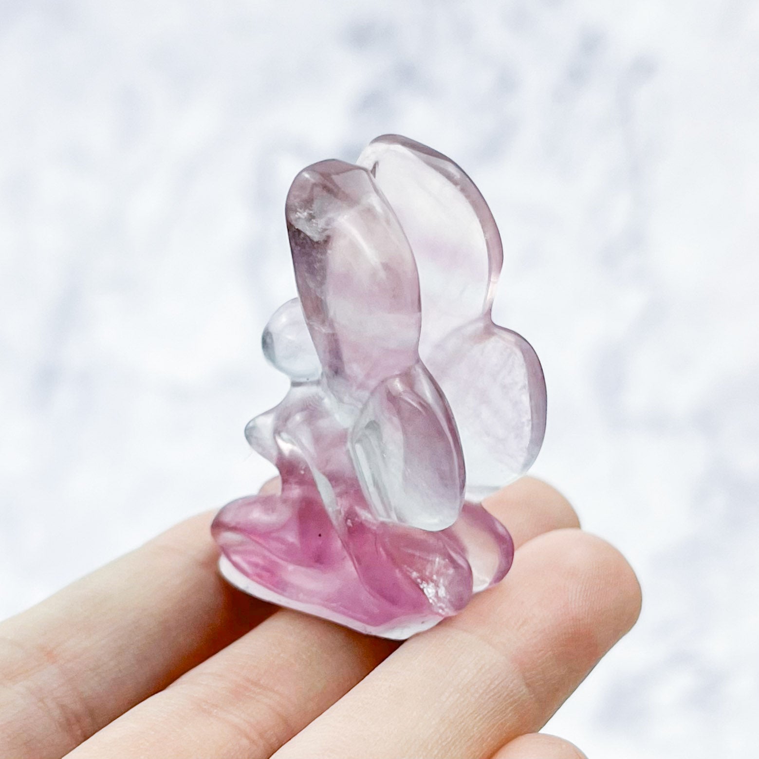 1.5 Inch Rainbow Fluorite Fairy Carving B32