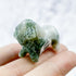 1 Inch Moss Agate Dog Carving