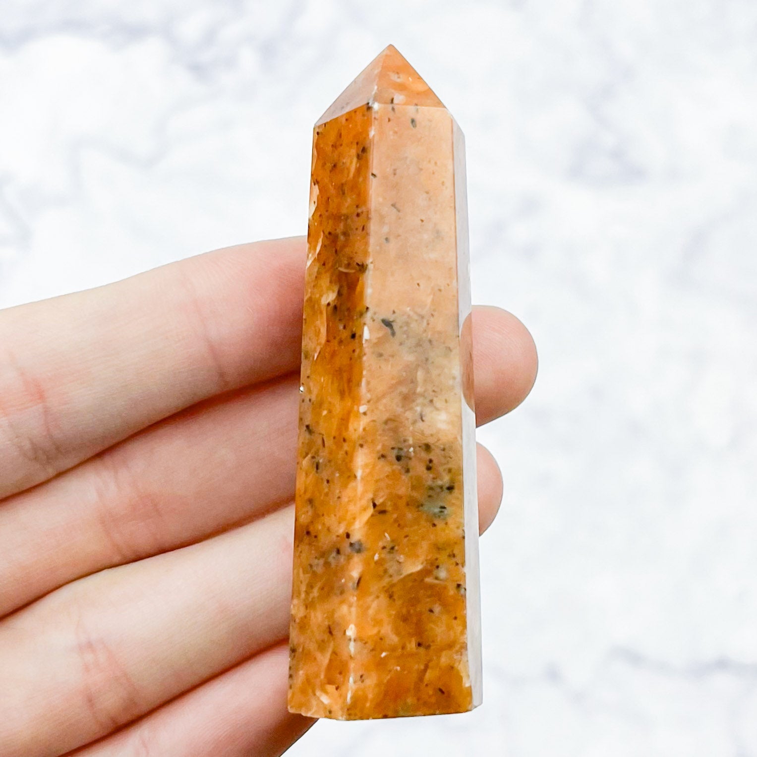 2.75 Inch Orange Calcite Tower J14