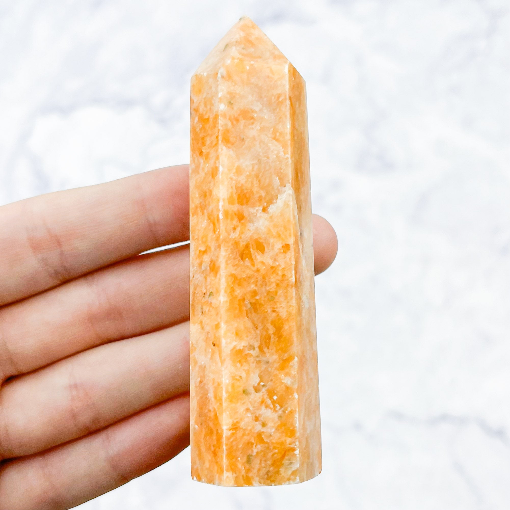 3.5 Inch Orange Calcite Tower B17