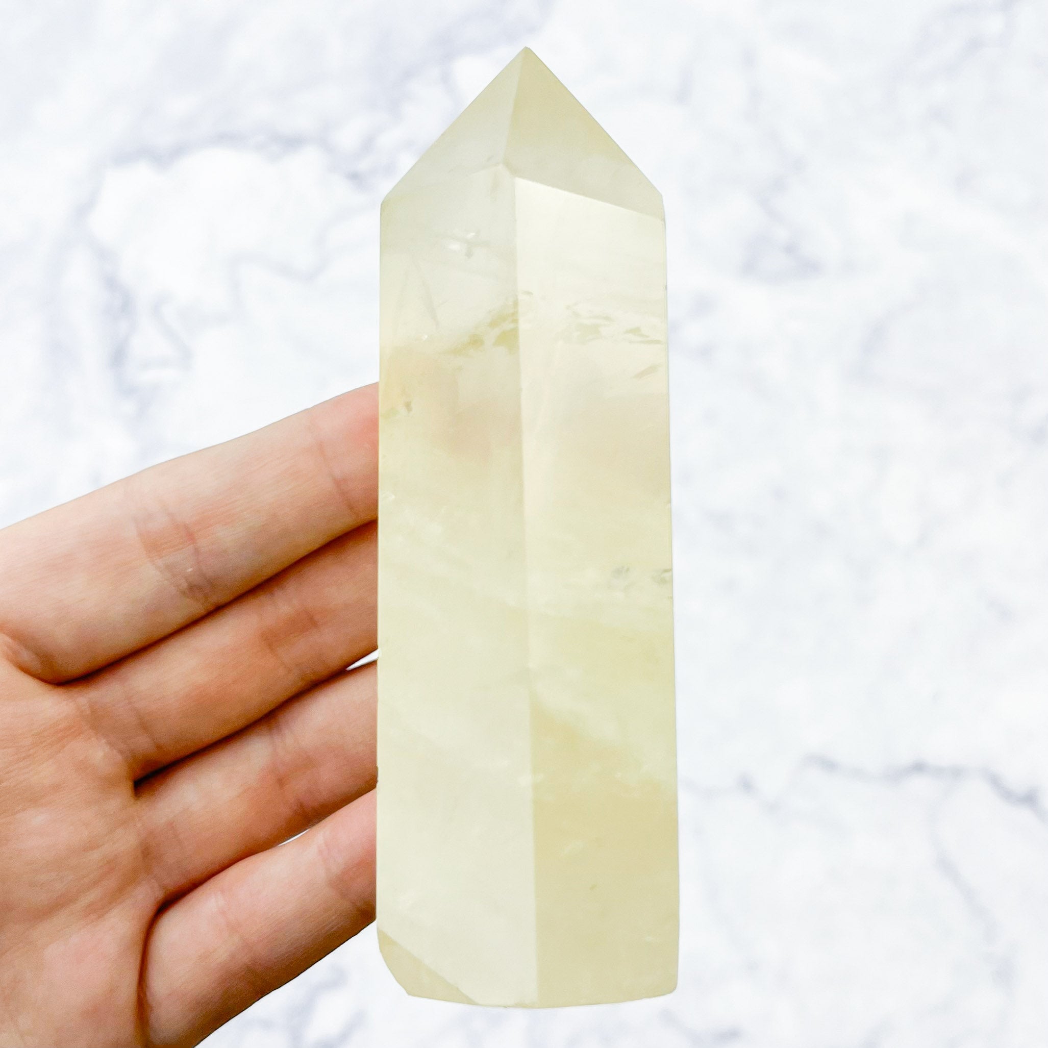 4 Inch Honey Calcite Tower A68