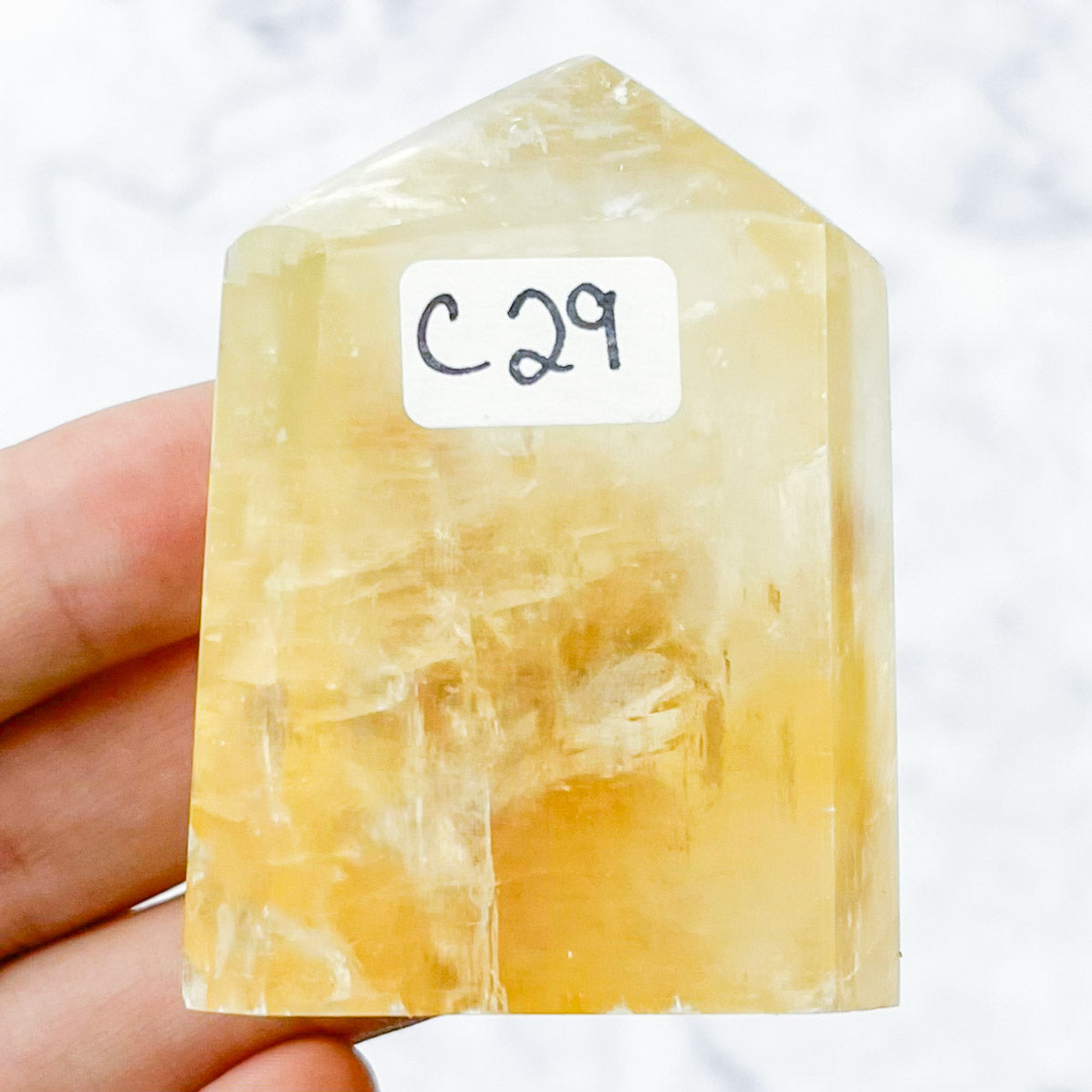 2.25 Inch Honey Calcite Tower C29