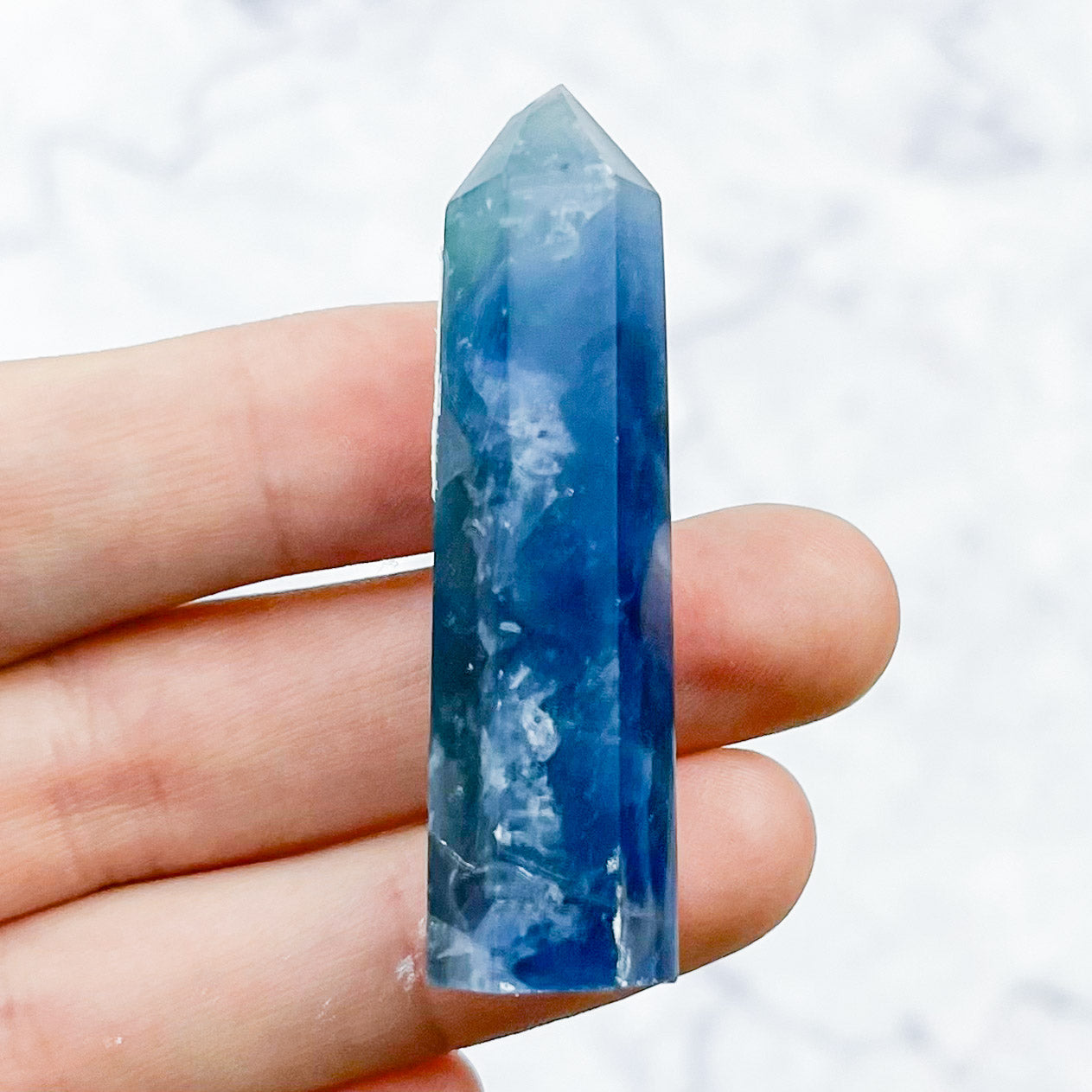 2 Inch Blue Fluorite Tower M6