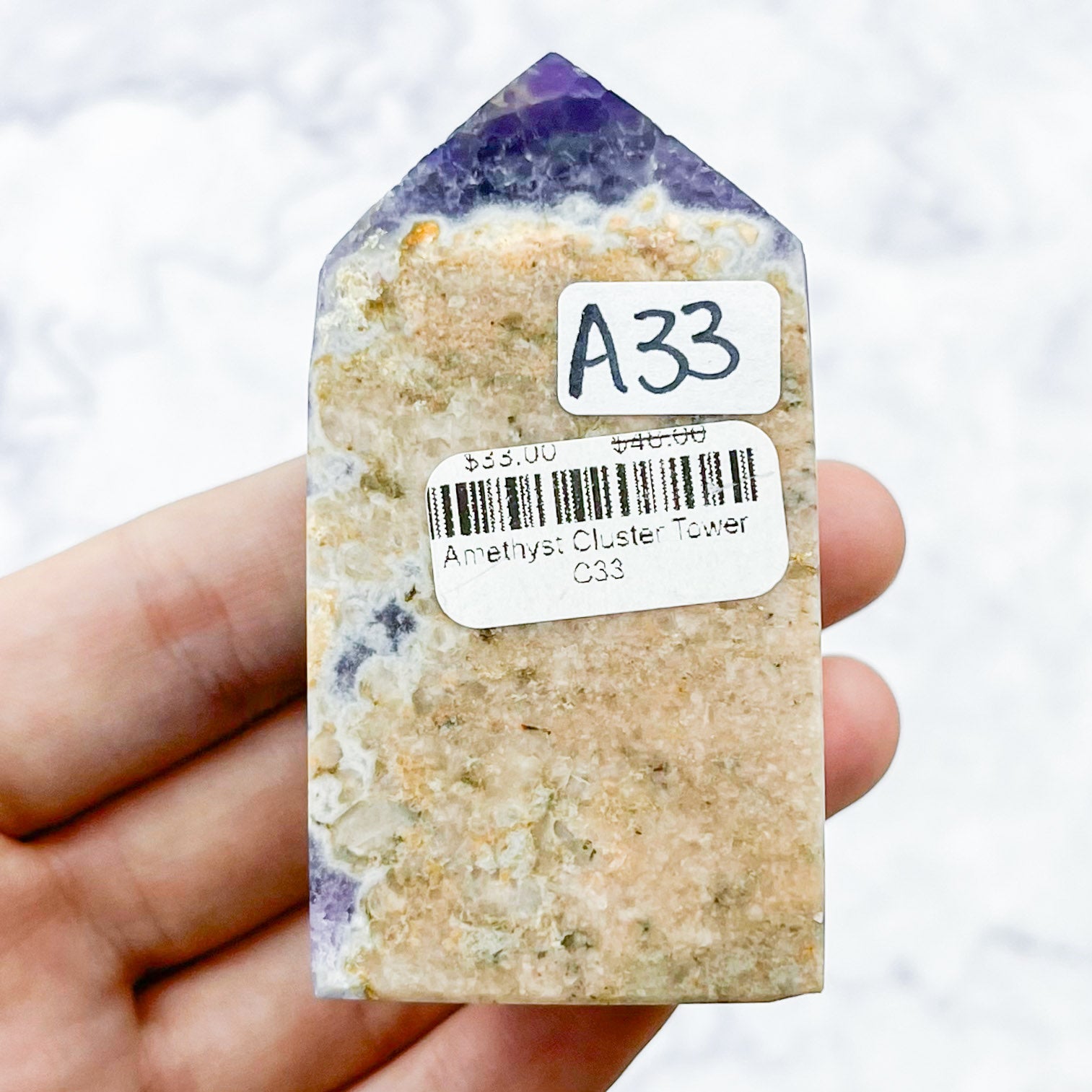 2.75 Inch Raw Amethyst Tower A33