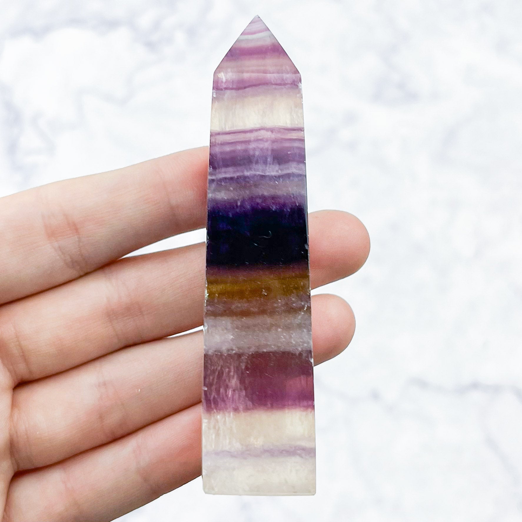 3.25 Inch Purple Fluorite Tower K26