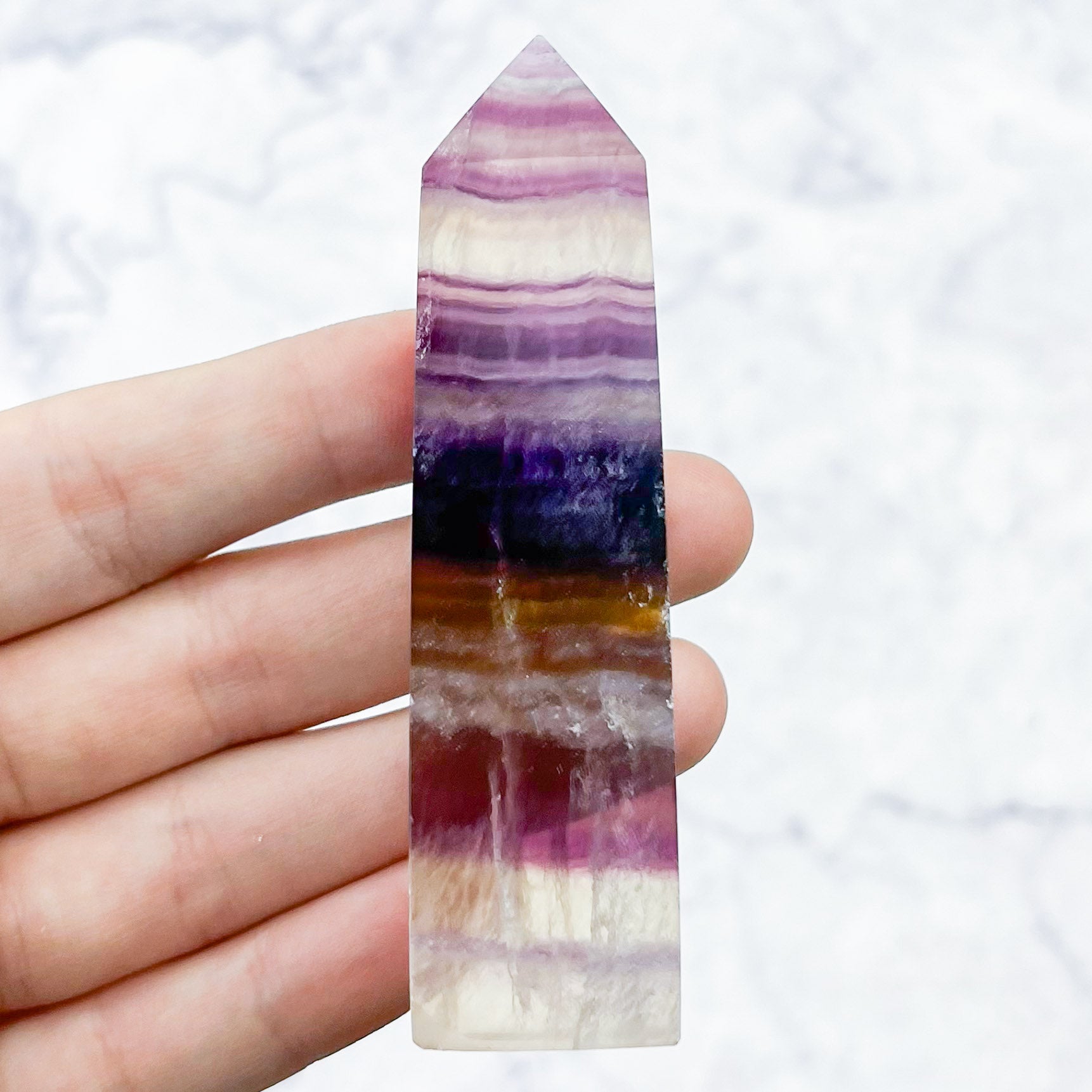 3.25 Inch Purple Fluorite Tower K26