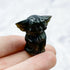 1 Inch Gold Sheen Obsidian Yoda Carving R16