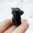 1 Inch Gold Sheen Obsidian Yoda Carving R16