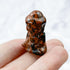 1 Inch Mahogany Obsidian Buddha Carving W10