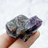 1.5 Inch Chevron Amethyst Frog Carving K22