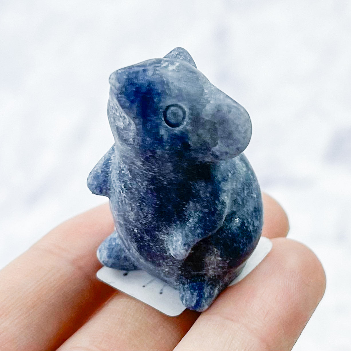 1.75 Inch Blue Aventurine Mouse Carving X16