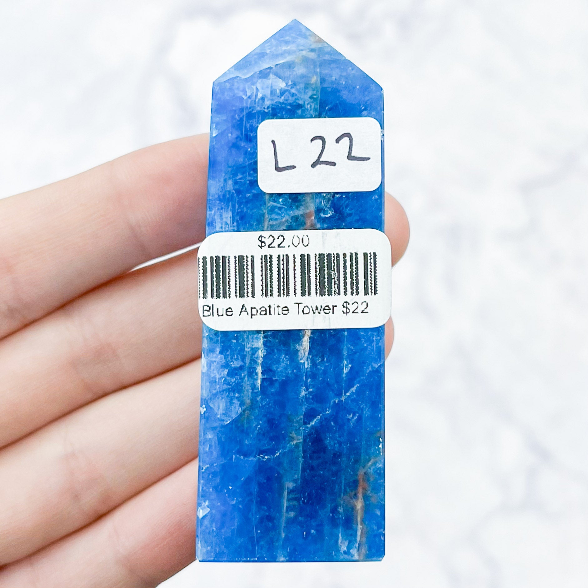 2.75 Inch Blue Apatite Tower L22
