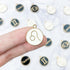 18mm White Leo Zodiac Sign Charm