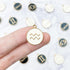 18mm White Aquarius Zodiac Sign Charm