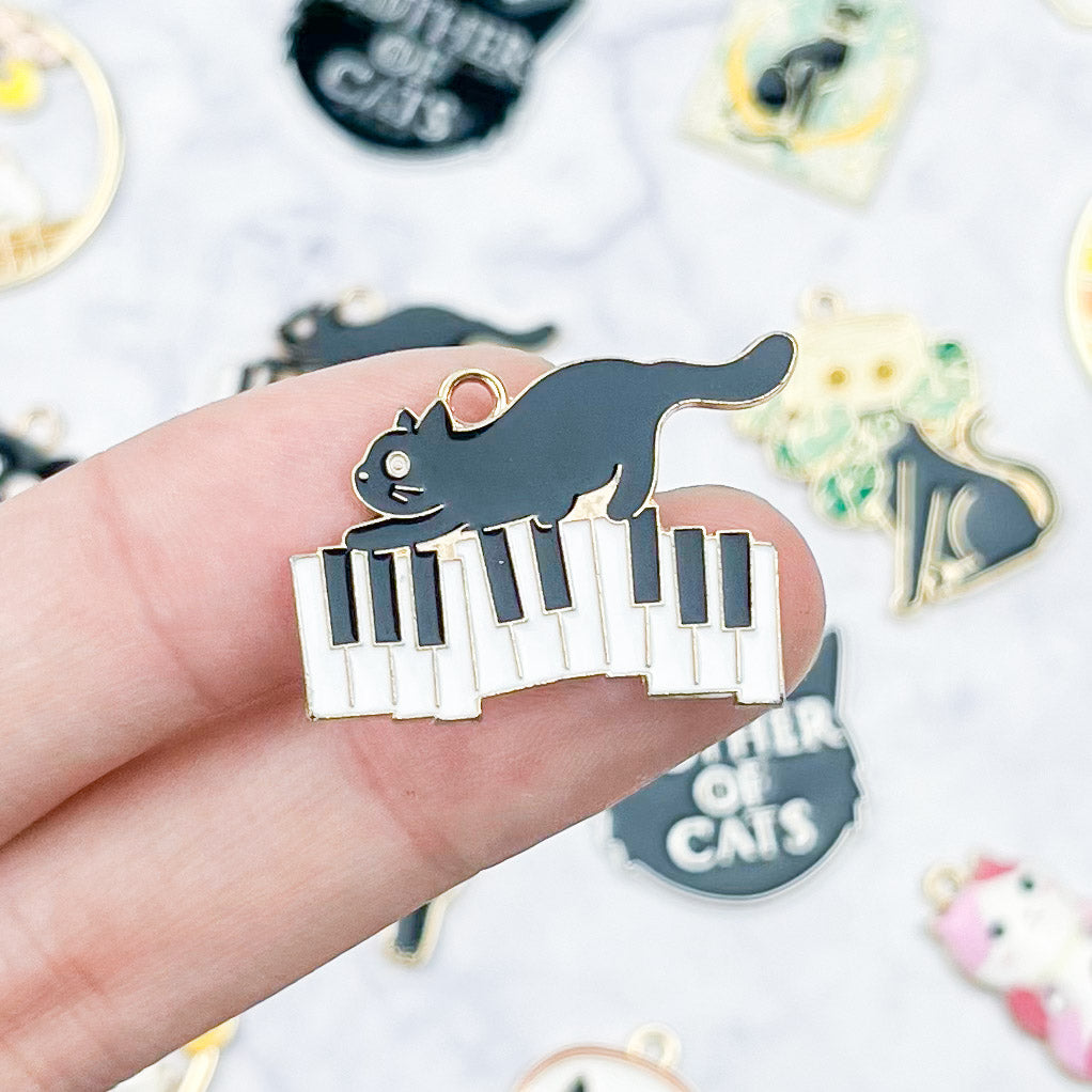 26mm Piano Cat Charm