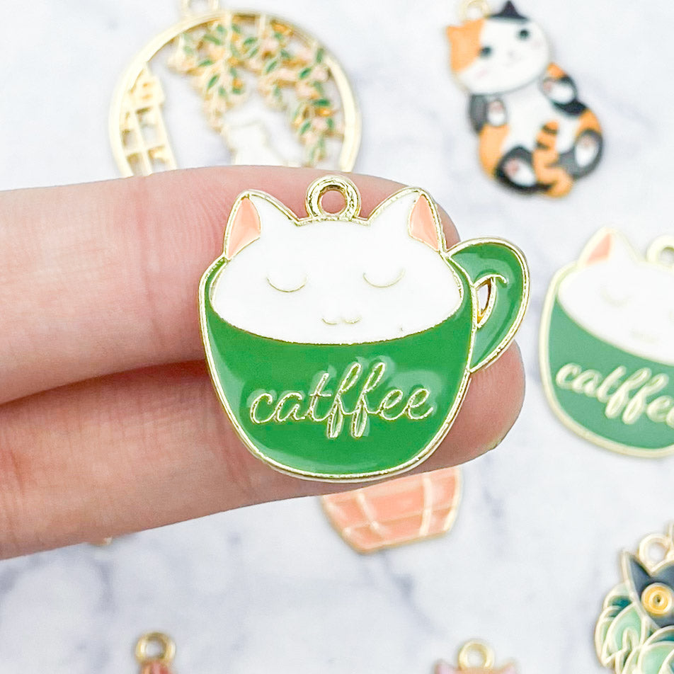 27mm "Catffee" Coffee Cat Charm