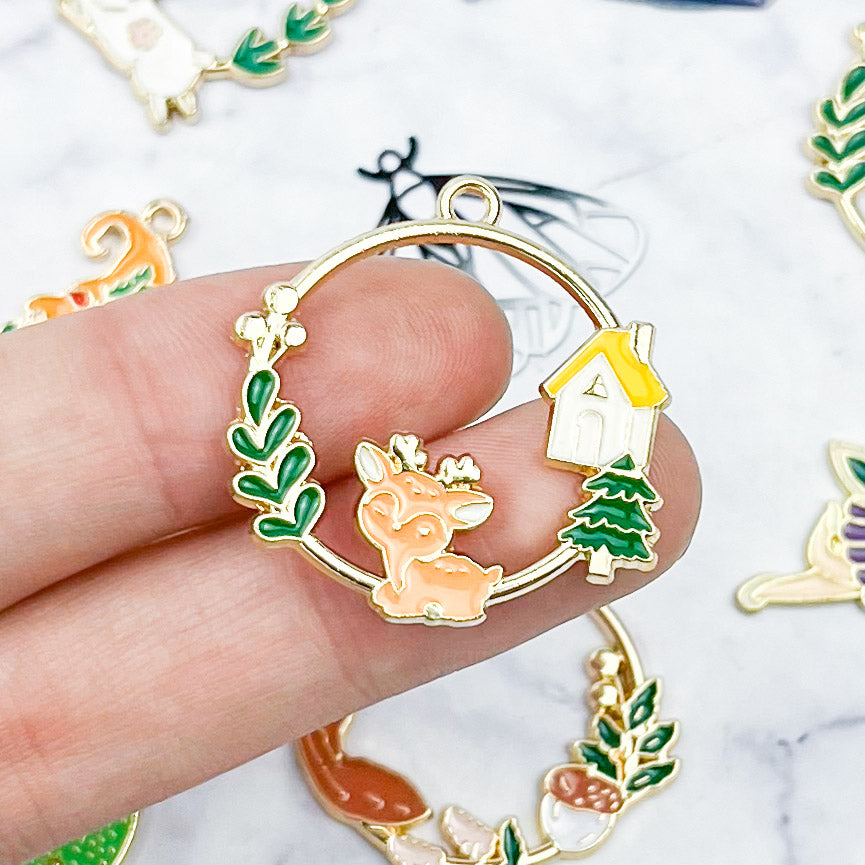 Circle Deer Charm