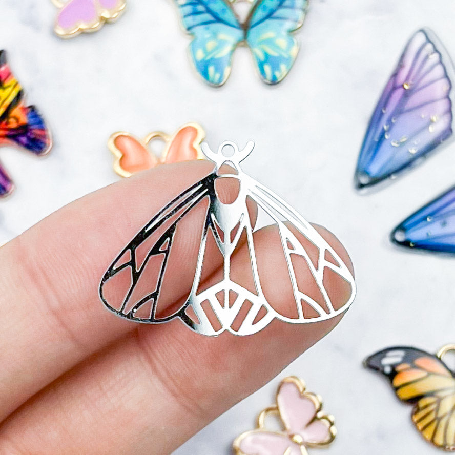 Silver Butterfly Charm